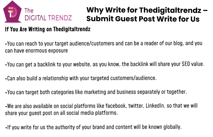 Why write for us thedigitaltrendz