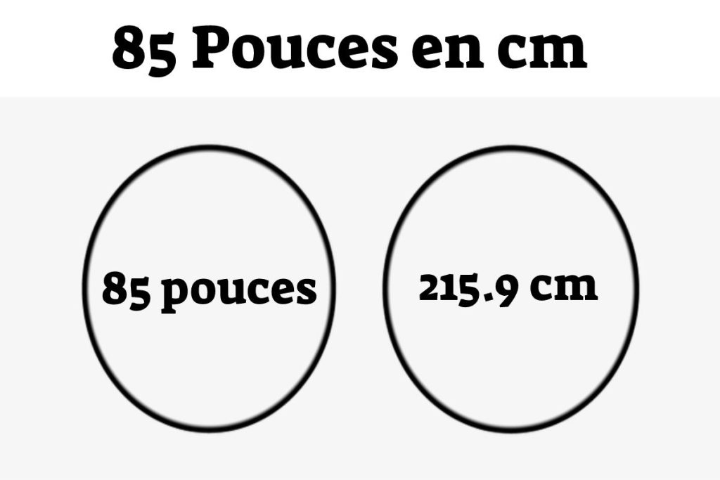 85 Pouces en cm