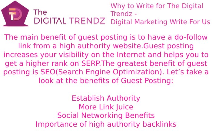 the digital trendz Write For US