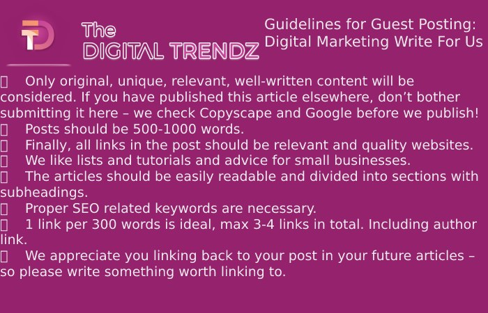 the digital trendz Write For US